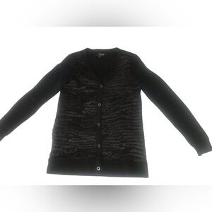 3 x $40 AllSaints black cotton shimmer textured cardigan size 6
